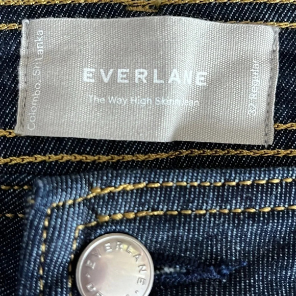 Everlane The Way High Clean Front Skinny Jean in Dark Indigo - NWOT - Size 32R - Picture 6 of 8